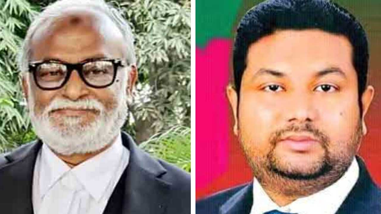 অ্যাডভোকেট তৈমুর আলম খন্দকার ও বিএনপি নেতা নজরুল ইসলাম আজাদ। ছবি : সংগৃহীত
