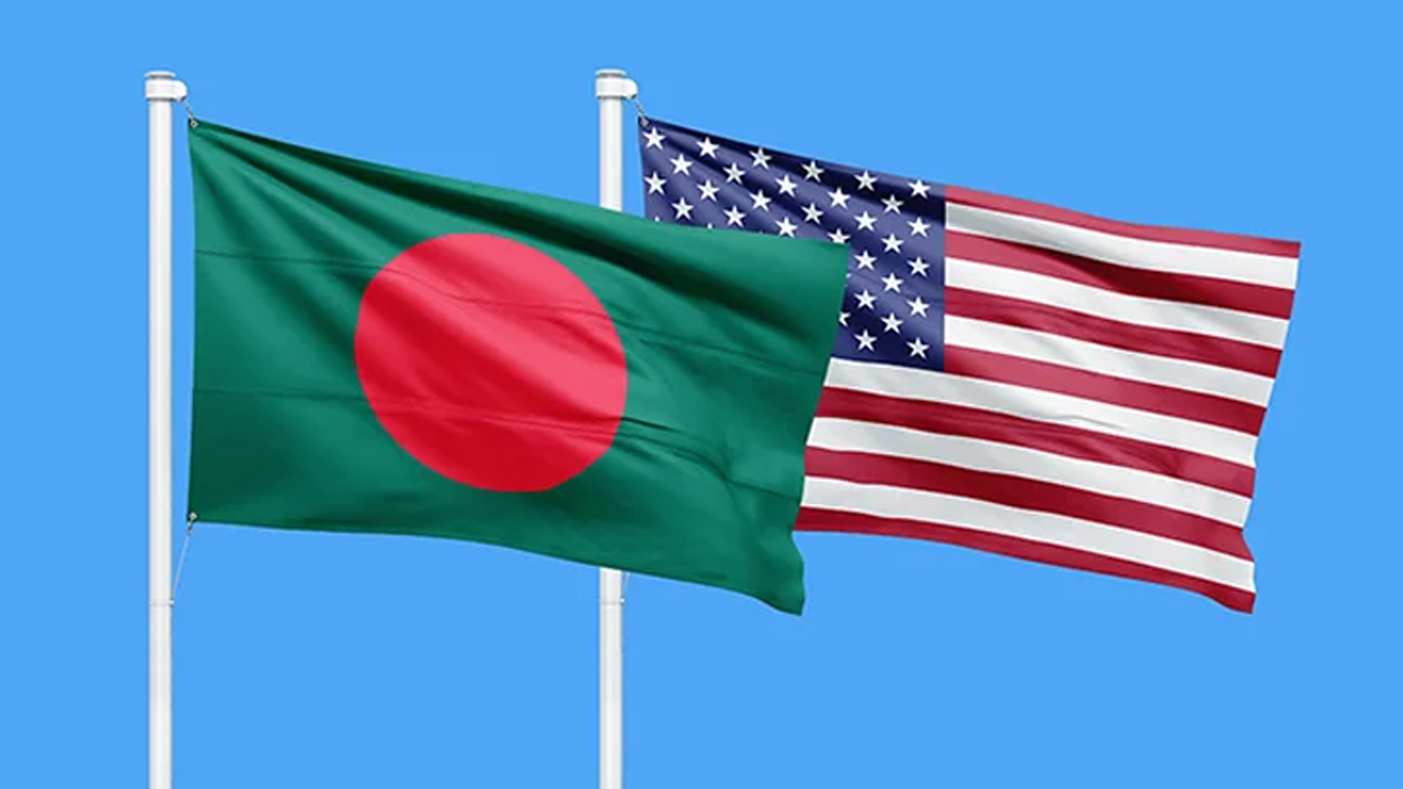 বাংলাদেশ যুক্তরাষ্ট্র পতাকা। ছবি : সংগৃহীত