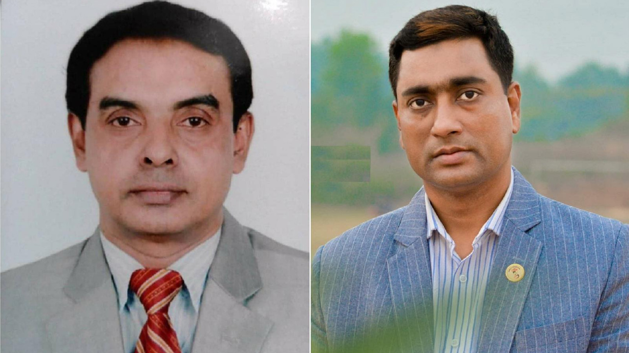 সভাপতি এ কে এম সাঈদ হোসেন এবং সাধারণ সম্পাদক মুহাম্মদ জাহাঙ্গীর আলম। ছবি : সৌজন্য