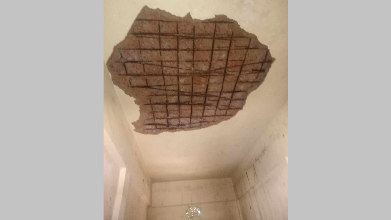 পেকুয়ার দক্ষিণ মেহেরনামা নন্দীরপাড়া সরকারি প্রাথমিক বিদ্যালয়ের ছাদের দৃশ্য। ছবি : কালবেলা
