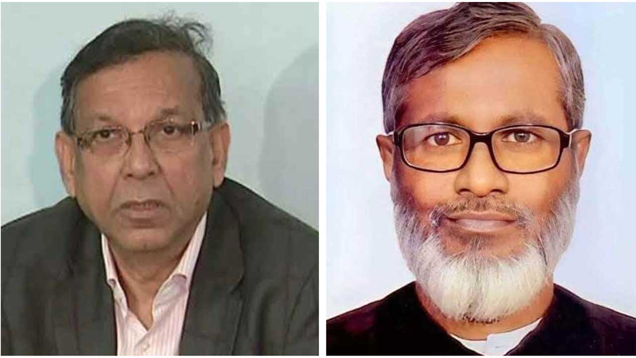 আইনমন্ত্রী আনিসুল হক ও যুদ্ধাহত বীর মুক্তিযোদ্ধা আল-মামুন সরকার। ছবি : সংগৃহীত
