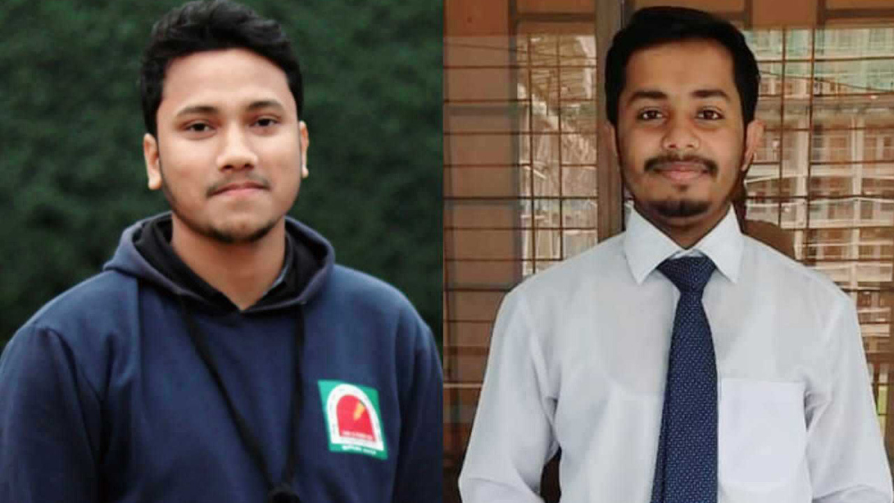 বশেমুরবিপ্রবিসাসের সভাপতি ওহাব (বামে)ও সম্পাদক জহরুল (ডানে)। ছবি : কালবেলা