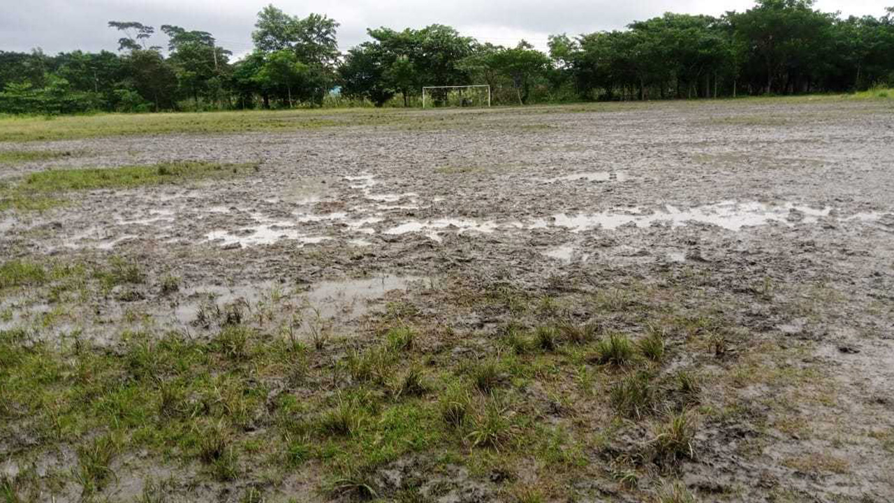 বরিশাল বিশ্ববিদ্যালয়ের খেলার মাঠ। ছবি : কালবেলা