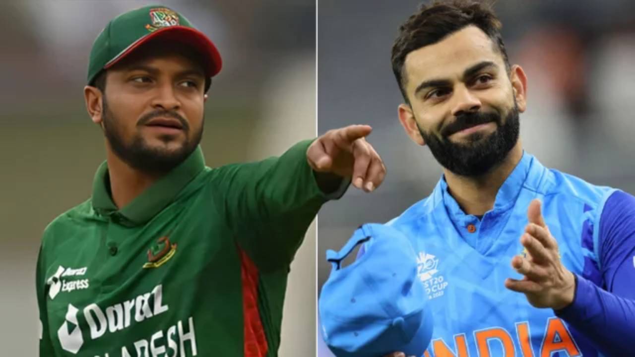 সাকিব আল হাসান ও বিরাট কোহলি। ছবি: সংগৃহীত