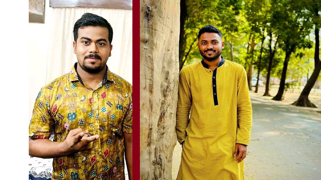 বামে ছাত্রলীগ নেতা তানভীর হোসেন তুষার ও ডানে রিয়াজ বিন ওহাব। ছবি : সংগৃহীত