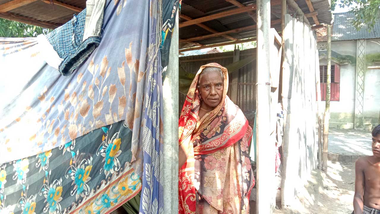 বৃদ্ধা হামিদা বেগম। ছবি : কালবেলা