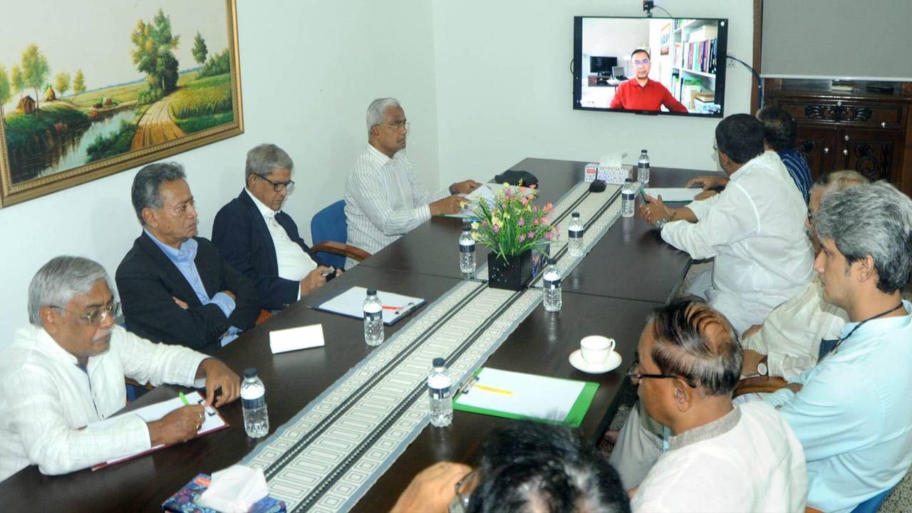 গণতন্ত্র মঞ্চের সঙ্গে বিএনপির বৈঠক। ছবি : কালবেলা