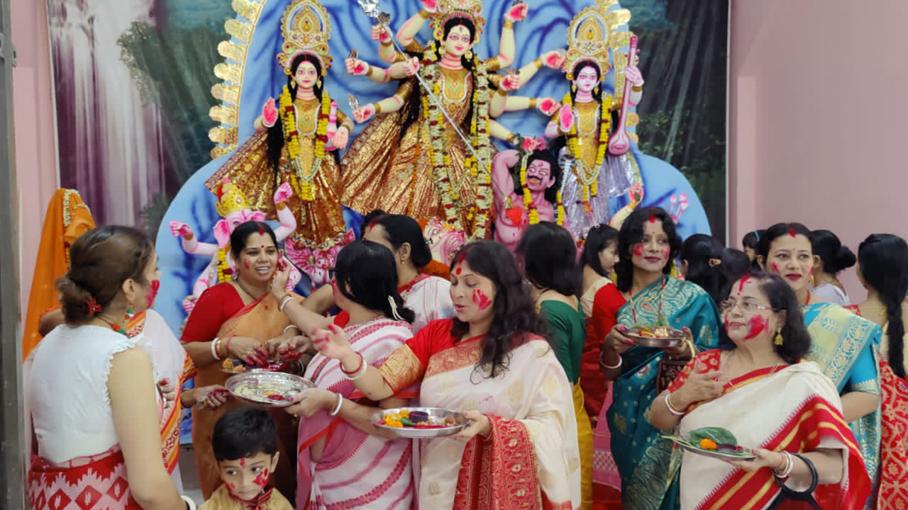 সিলেটে দুর্গাপূজা। ছবি : কালবেলা