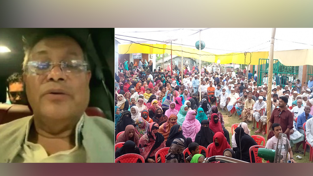 চট্টগ্রামের রাঙ্গুনিয়ায় উপকারভোগী সমাবেশে তথ্যমন্ত্রী। ছবি : কালবেলা