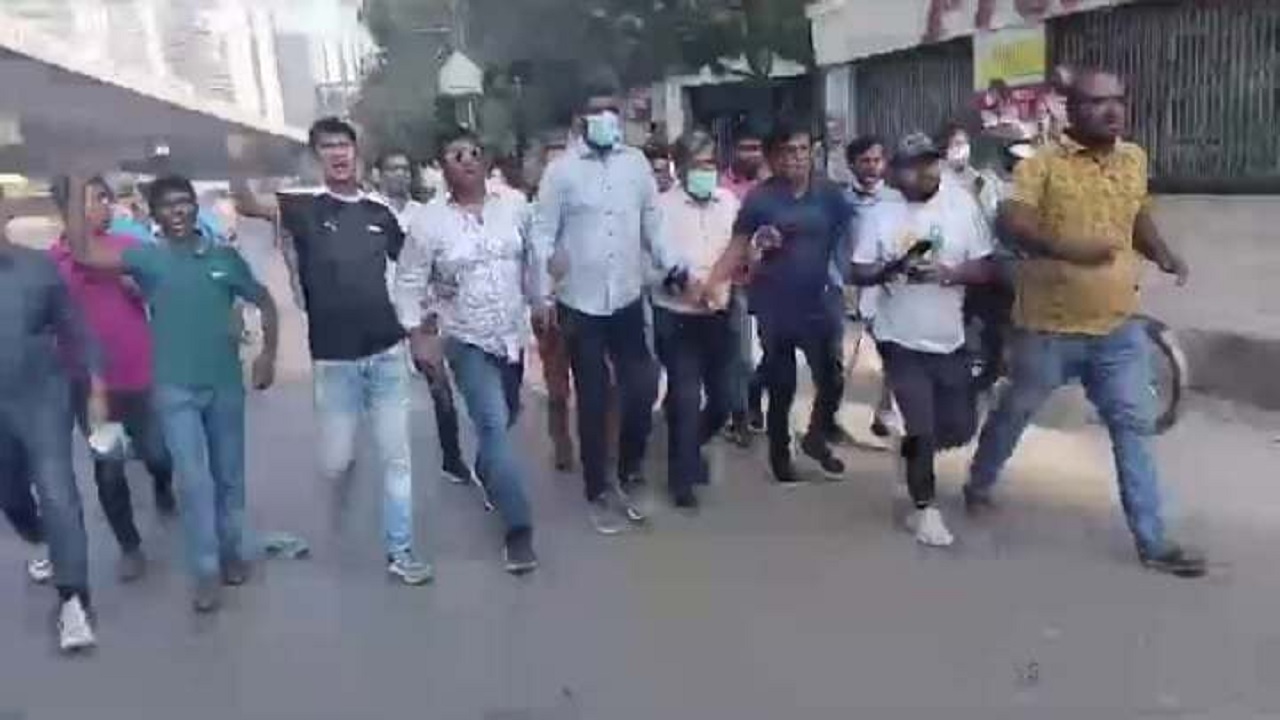 ঢাকা মহানগর উত্তর যুবদলের মিছিল। ছবি : কালবেলা