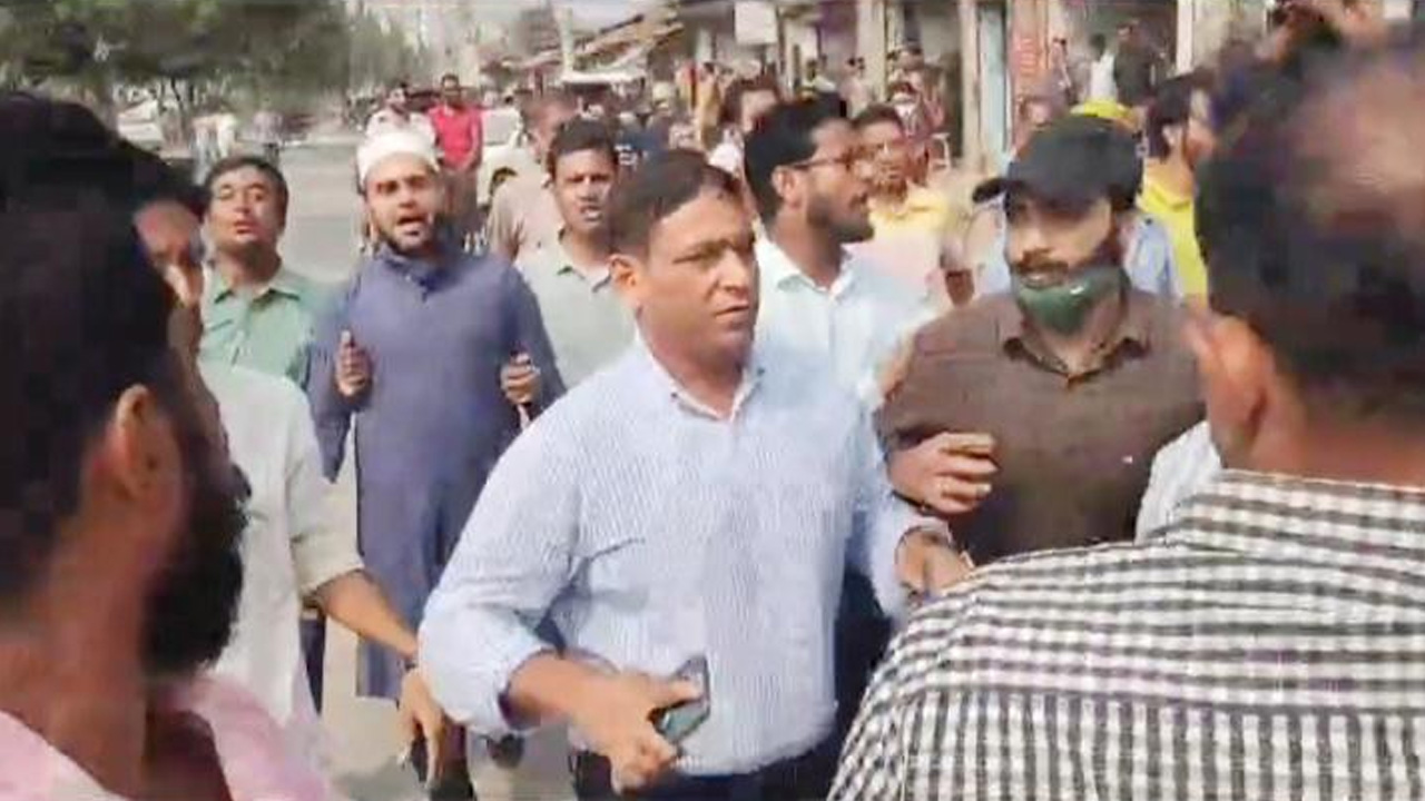 রাজধানীর গেণ্ডারিয়ায় বিক্ষোভ মিছিল করেছে বিএনপি। ছবি : কালবেলা