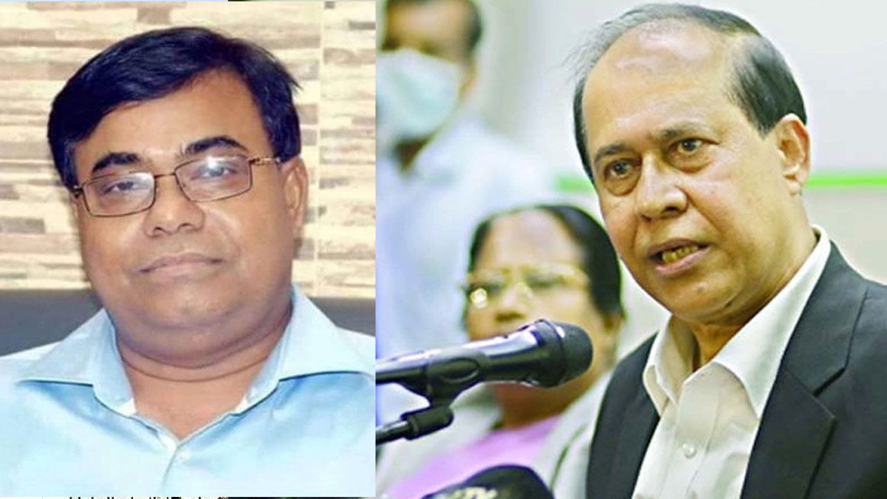 নির্বাচন কমিশন (ইসি) সচিবালয়ের সচিব মো. জাহাংগীর আলম ও প্রধান নির্বাচন কমিশনার (সিইসি) কাজী হাবিবুল আউয়াল।
