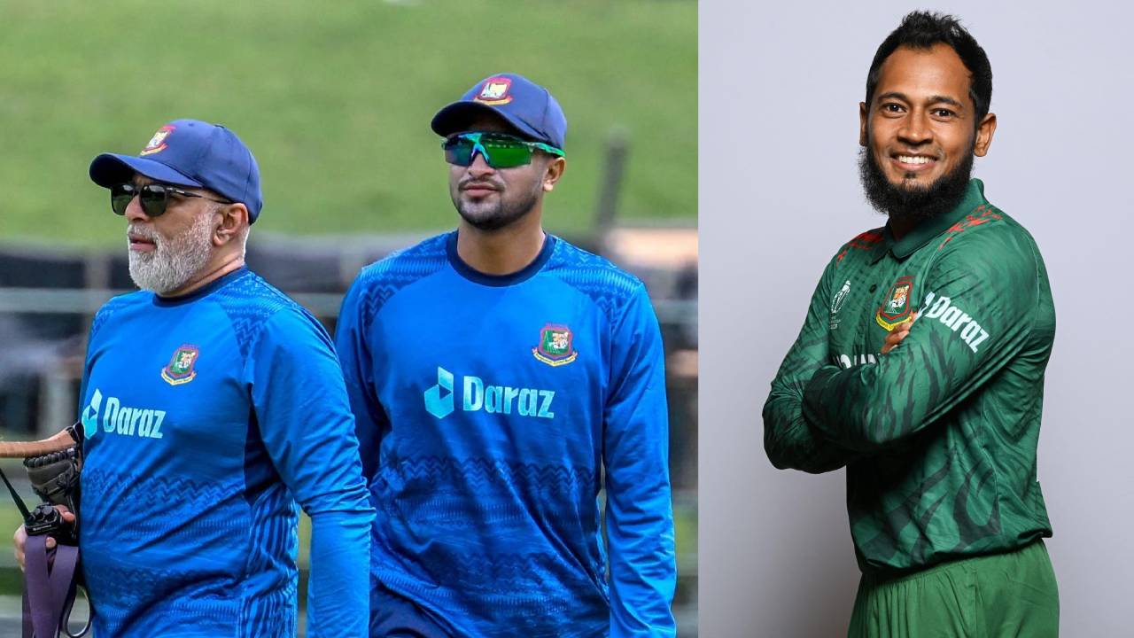 সাকিব ও মুশফিককে পরবর্তী বিশ্বকাপেও চান হাথুরুসিংহে।  ছবি: সংগৃহীত