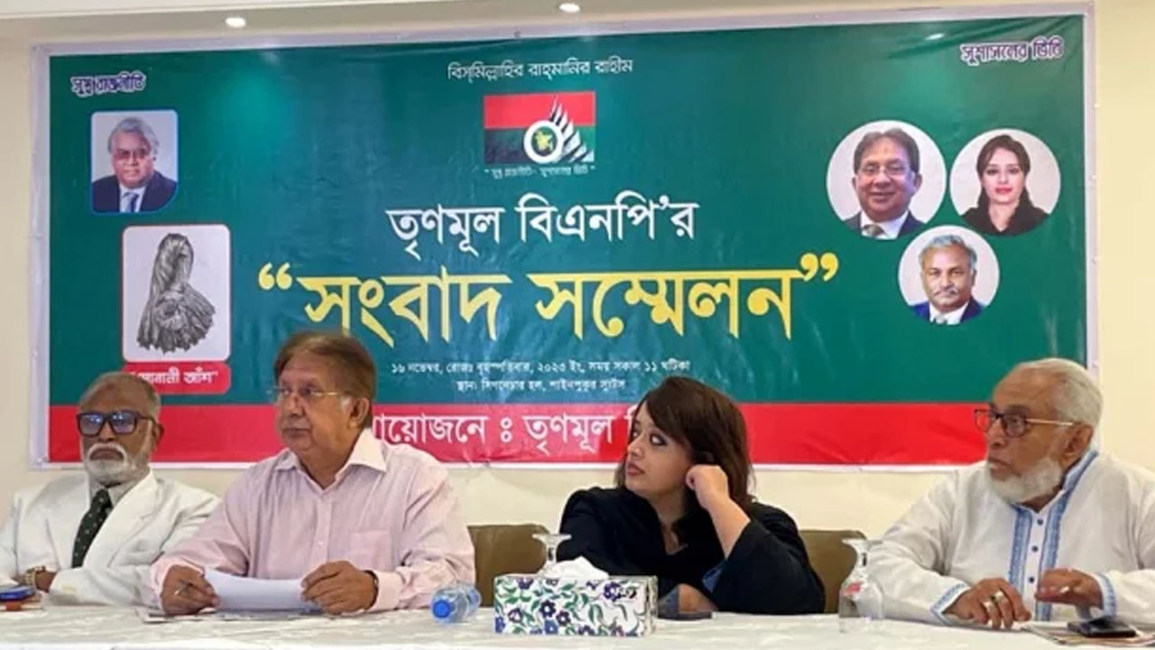 তৃণমূল বিএনপির সংবাদ সম্মেলন।