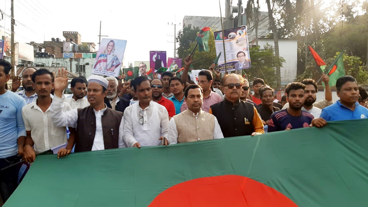 প্রধানমন্ত্রীর প্রটোকল অফিসার-২ মো. আবু জাফর রাজুর নেতৃত্বে মৌলভীবাজারের কুলাউড়ায় শান্তি ও উন্নয়ন সমাবেশ। ছবি : কালবেলা