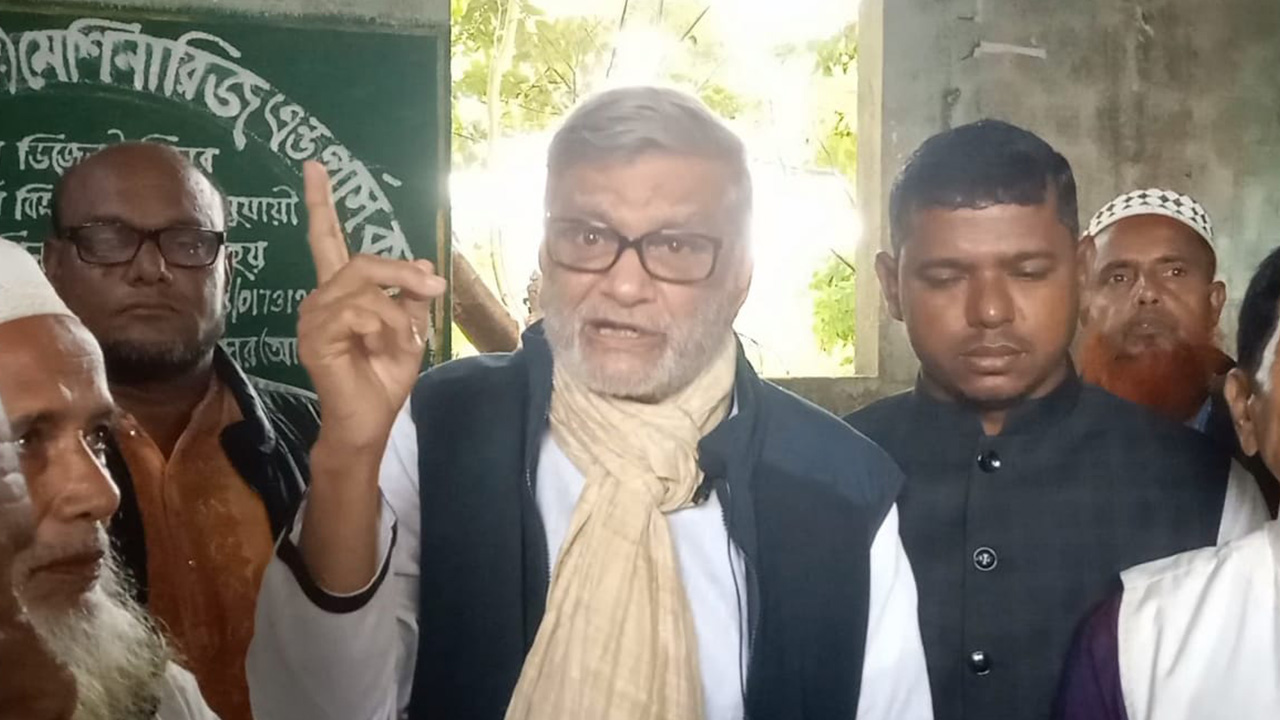 সুনামগঞ্জে পরিকল্পনামন্ত্রী এম এ মান্নান। ছবি : কালবেলা