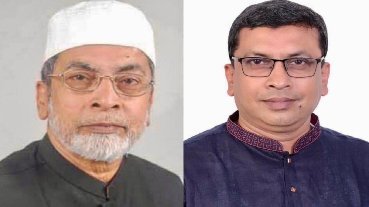 সাবেক বিদ্যুৎ, জ্বালানি ও খনিজসম্পদ প্রতিমন্ত্রী অধ্যাপক রফিকুল ইসলাম ও মোস্তফা আশিষ ইসলাম। ছবি : কালবেলা