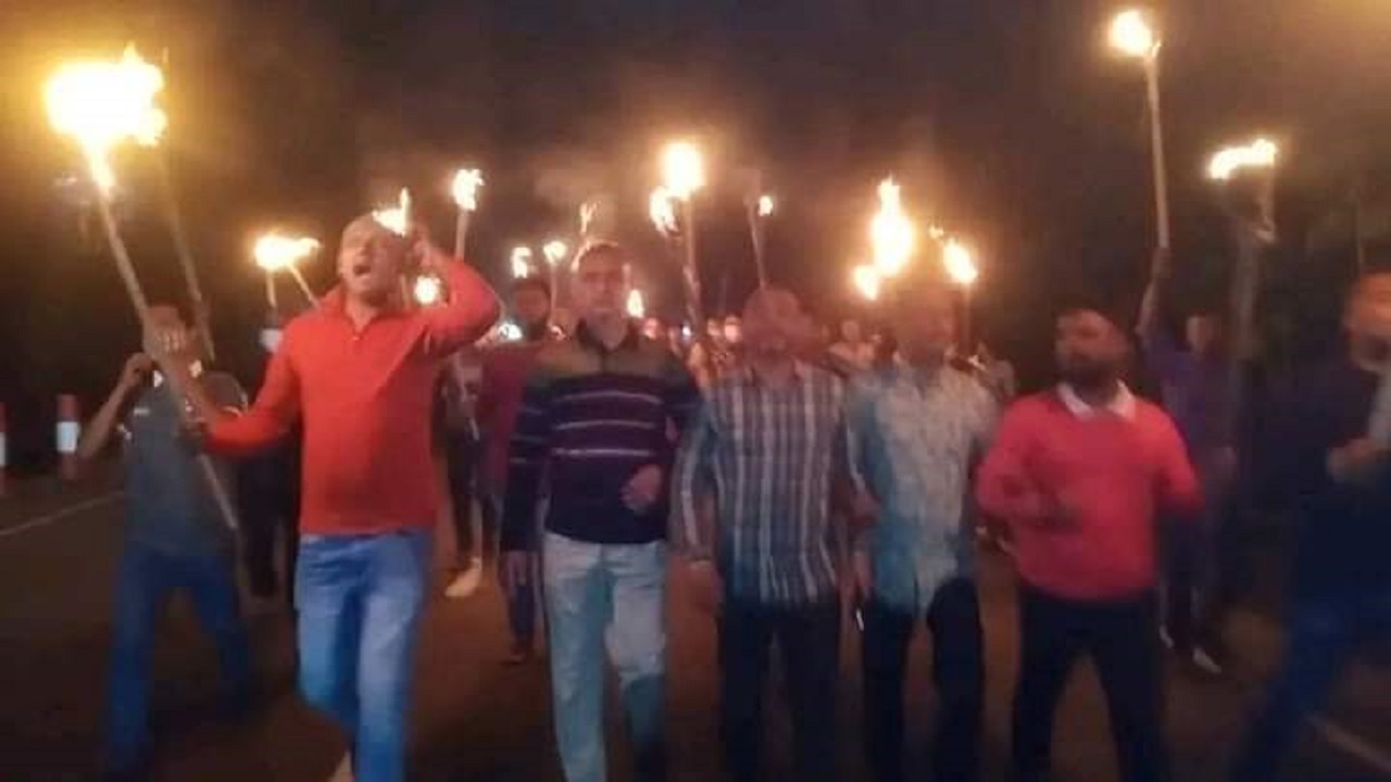 ভোলায় বিএনপির মশাল মিছিল। ছবি : কালবেলা