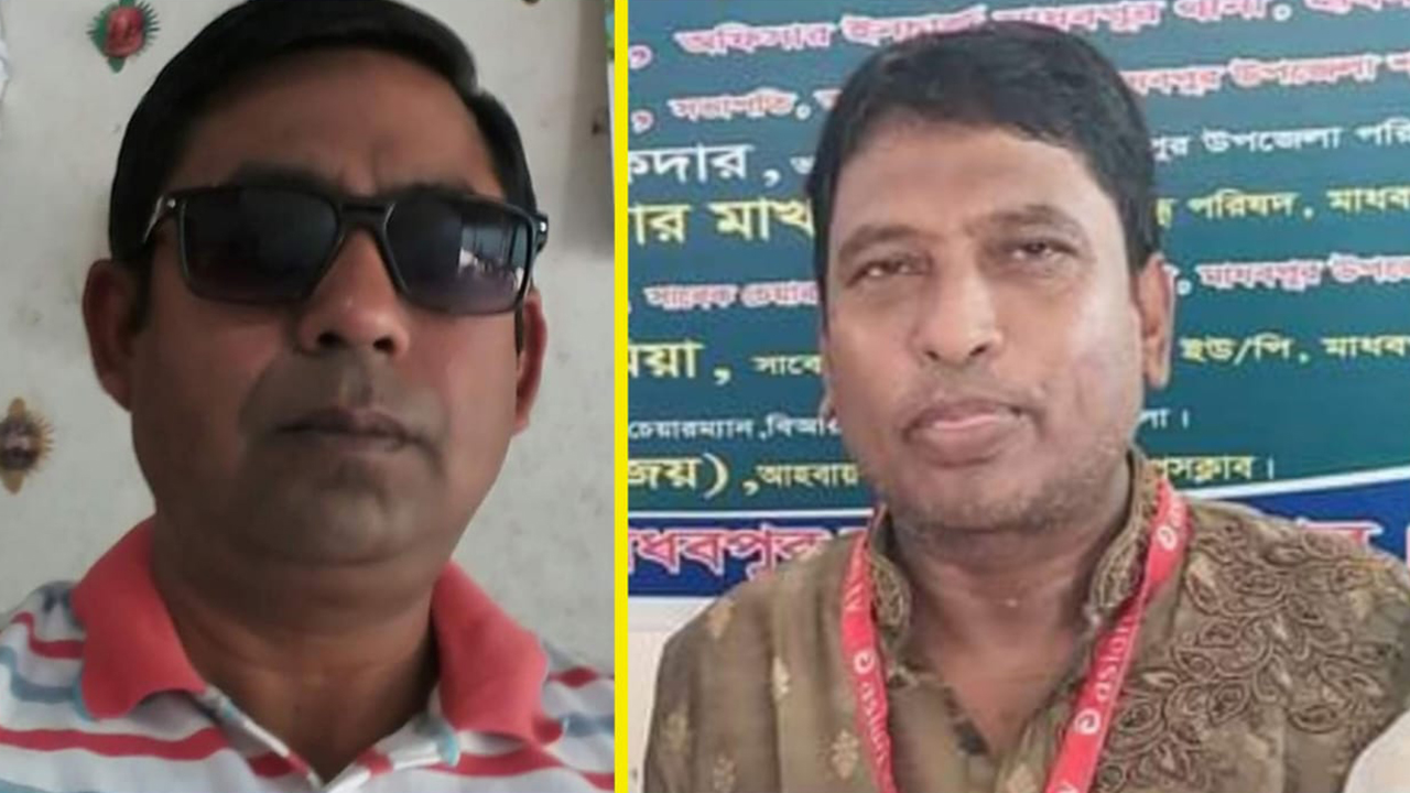 অভিযুক্ত আ.লীগ নেতা সহোরাব হোসেন বাবু (বামে) ও আজিজুর রহমান জয় (ডানে)।