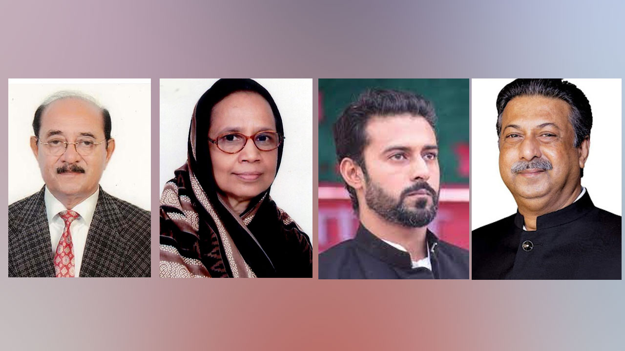 মো. আমিরুল আলম মিলন, বেগম হাবিবুন নাহার, শেখ তন্ময়, শেখ হেলাল উদ্দীন। ছবি : কালবেলা