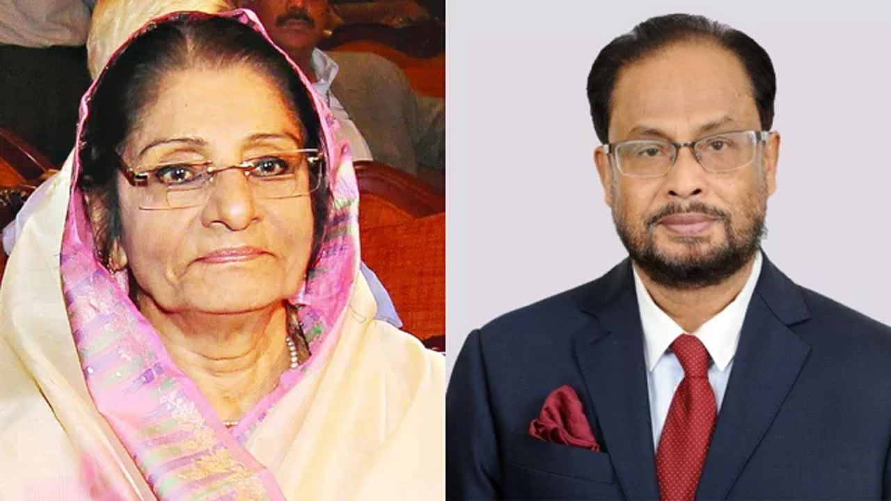 বাম থেকে রওশন এরশাদ ও জি এম কাদের। ছবি : সংগৃহীত