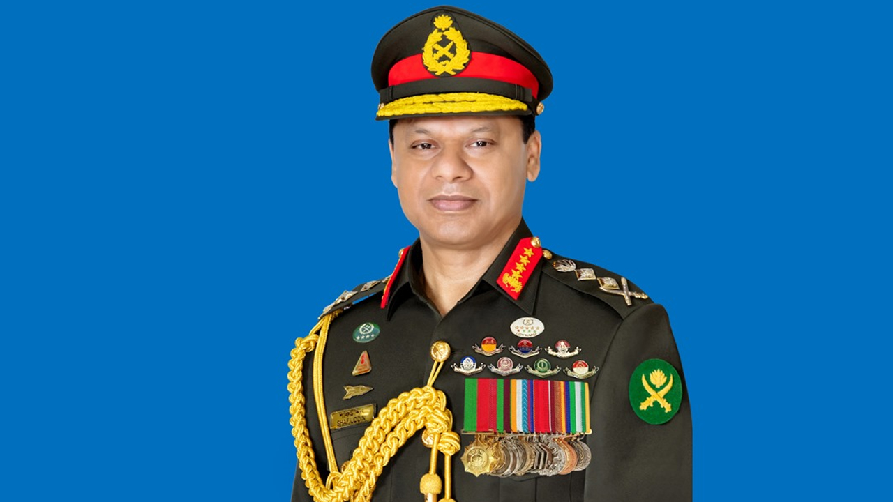 সেনাবাহিনী প্রধান জেনারেল এস এম শফিউদ্দিন আহমেদ। ছবি : সংগৃহীত