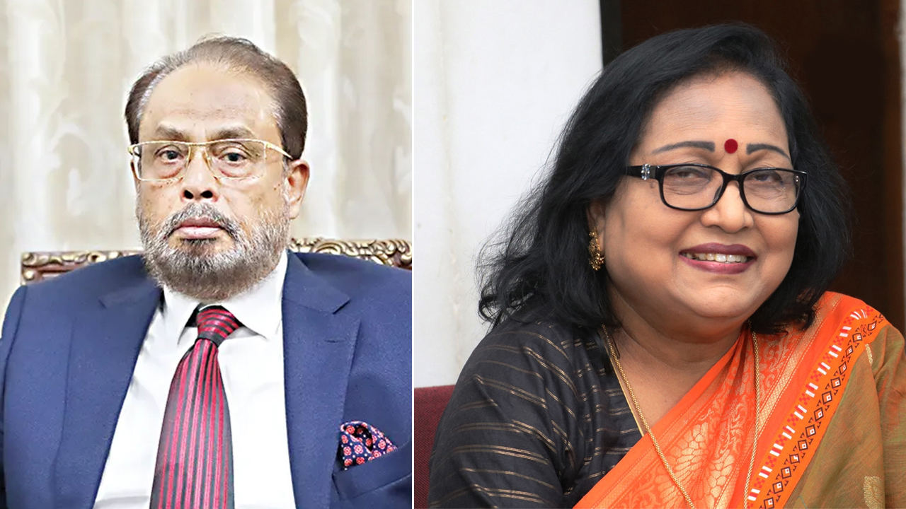 জি এম কাদের ও তার স্ত্রী শেরীফা কাদের। ছবি সংগৃহীত