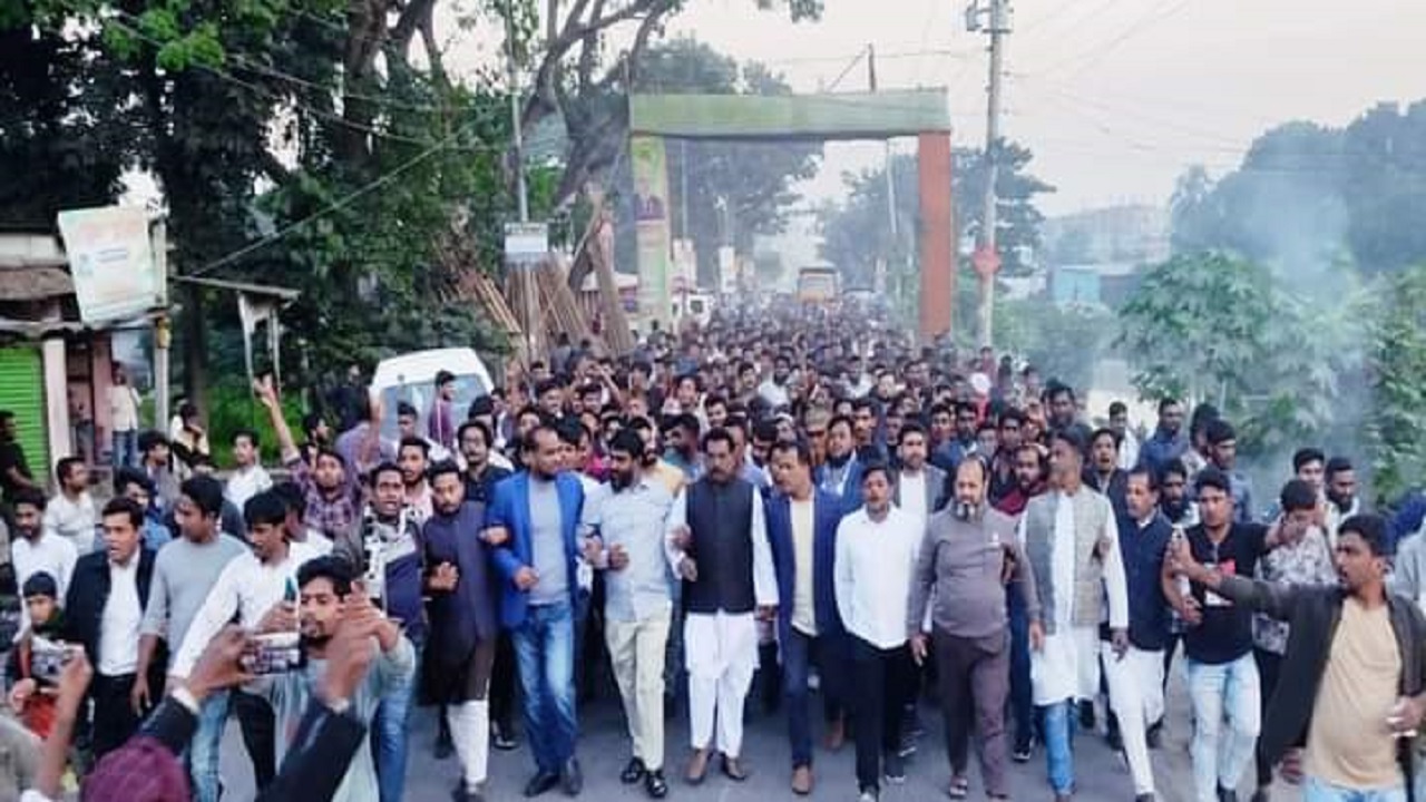তিন উপজেলায় আনন্দ মিছিল করে নেতাকর্মীরা। ছবি : কালবেলা