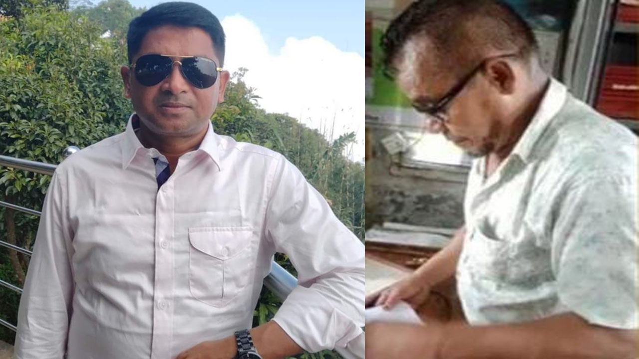 নায়েব মো. সানোয়ার হোসেন ও অফিস সহায়ক আহাম্মদ। ছবি : সংগৃহীত