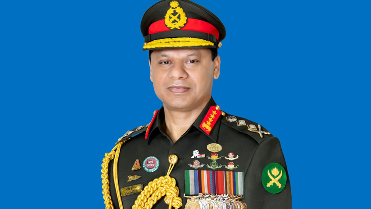 সেনাবাহিনী প্রধান জেনারেল এস এম শফিউদ্দিন আহমেদ। ছবি : সংগৃহীত
