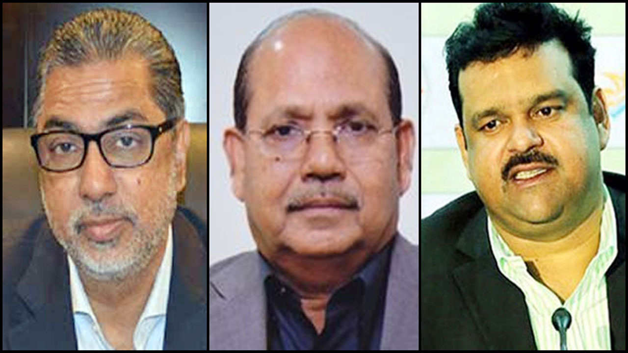 মাহাবুবুল আনাম (বাঁয়ে), এনায়েত হোসেন সিরাজ (মাঝে) ও আকরাম খান। ছবি : সংগৃহীত