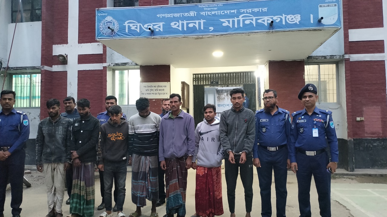 গণধর্ষণের অভিযোগে ৭ জনকে গ্রেপ্তার করেছে ঘিওর থানা পুলিশ। ছবি : কালবেলা