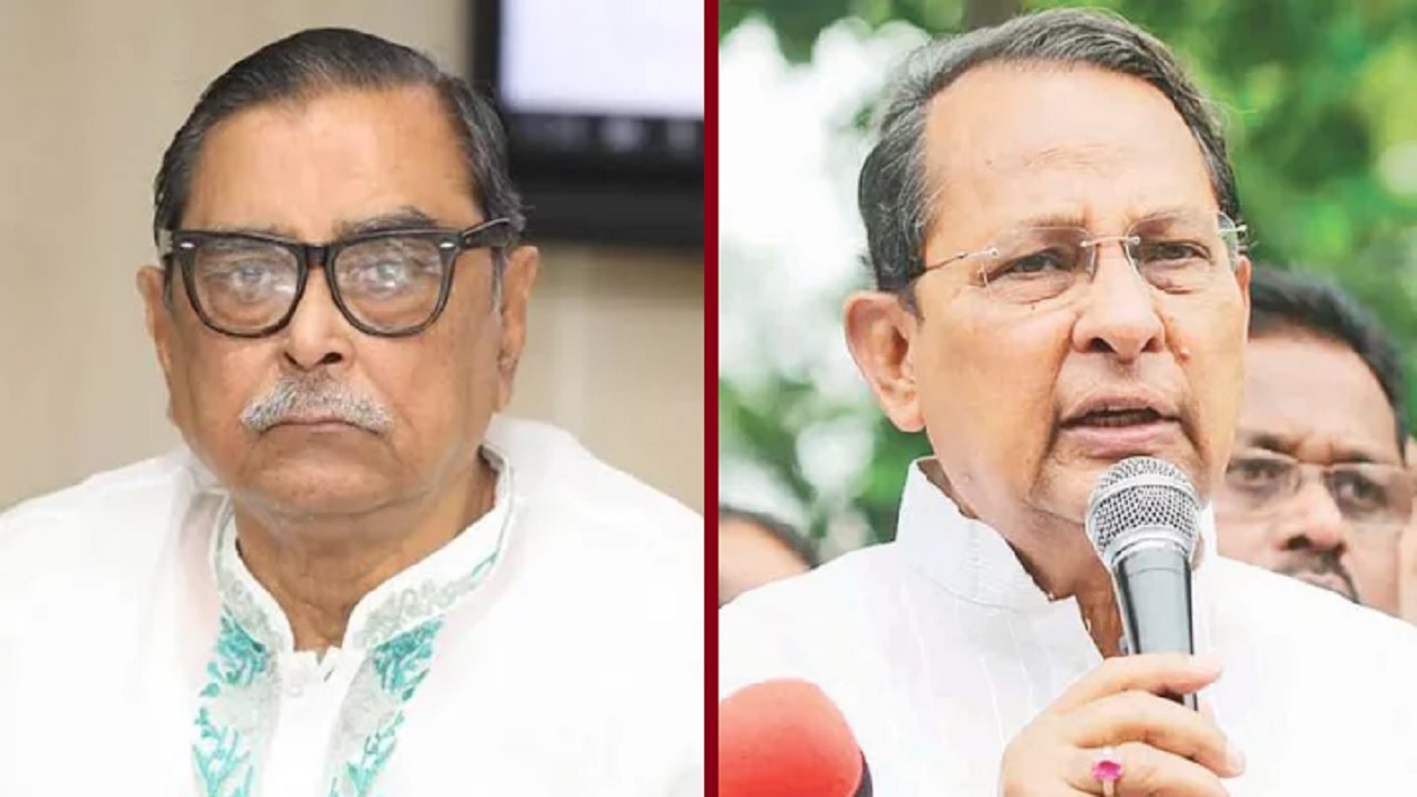 রাশেদ খান মেনন ও হাসানুল হক ইনু। ছবি : সংগৃহীত