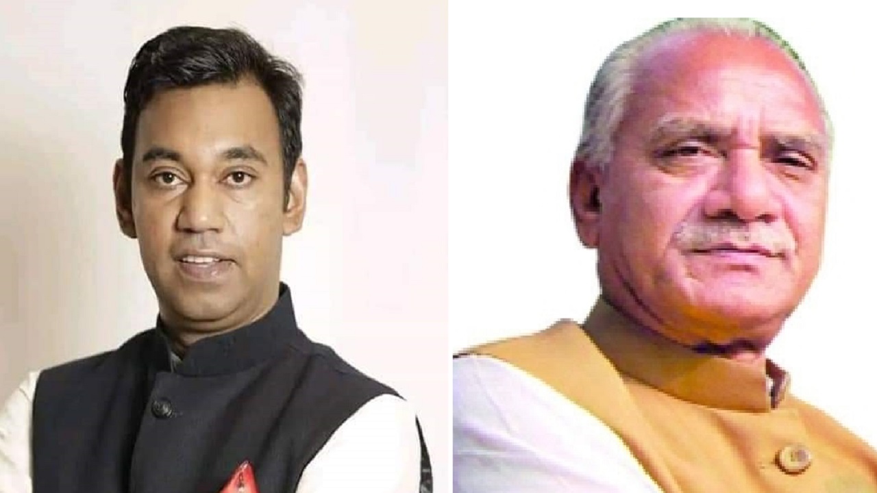 আওয়ামী লীগ মনোনীত প্রার্থী মমিন মণ্ডল (বায়ে) ও স্বতন্ত্র প্রার্থী সাবেক মন্ত্রী আব্দুল লতিফ বিশ্বাস। ছবি : সংগৃহীত