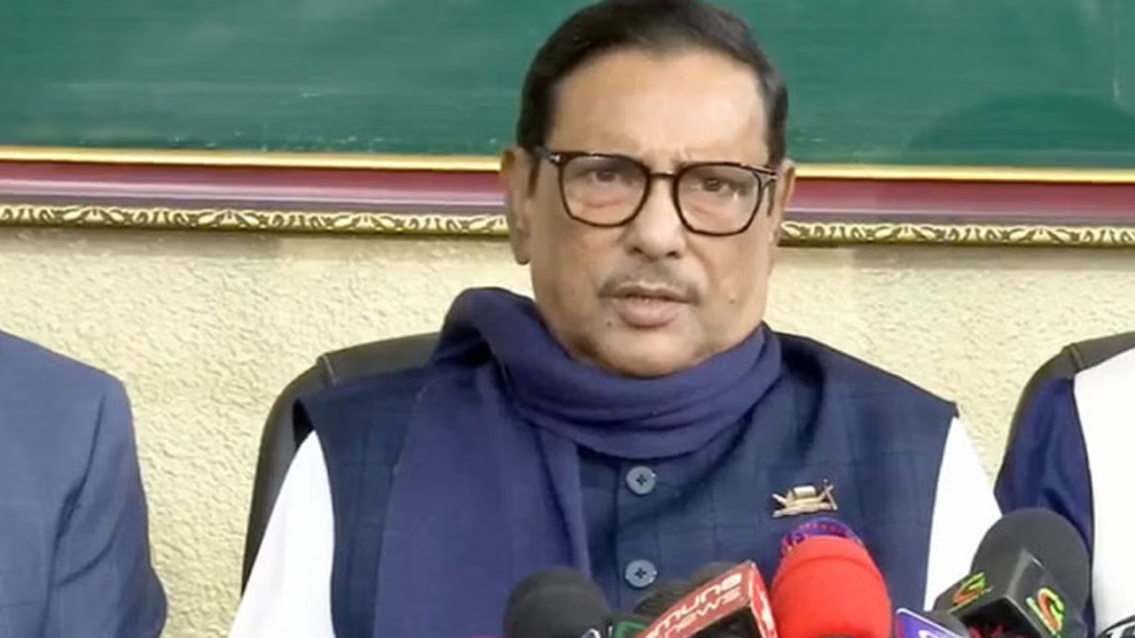 আওয়ামী লীগ সভাপতির রাজনৈতিক কার্যালয়ে সেতুমন্ত্রী ওবায়দুল কাদের। ছবি : সংগৃহীত