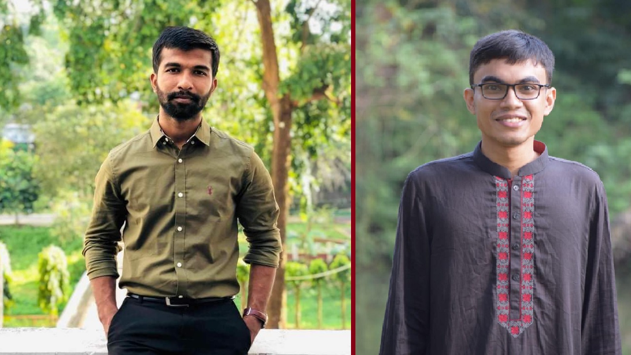 শেখ ওয়াছিউর রহমান শাফিন এবং ধৃতি সুন্দর গোলদার। ছবি : সংগৃহীত