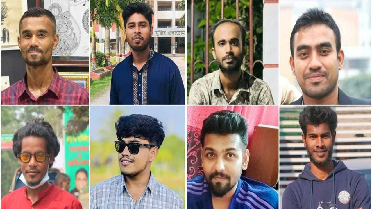 বহিষ্কৃত আট ছাত্র। ছবি : সংগৃহীত