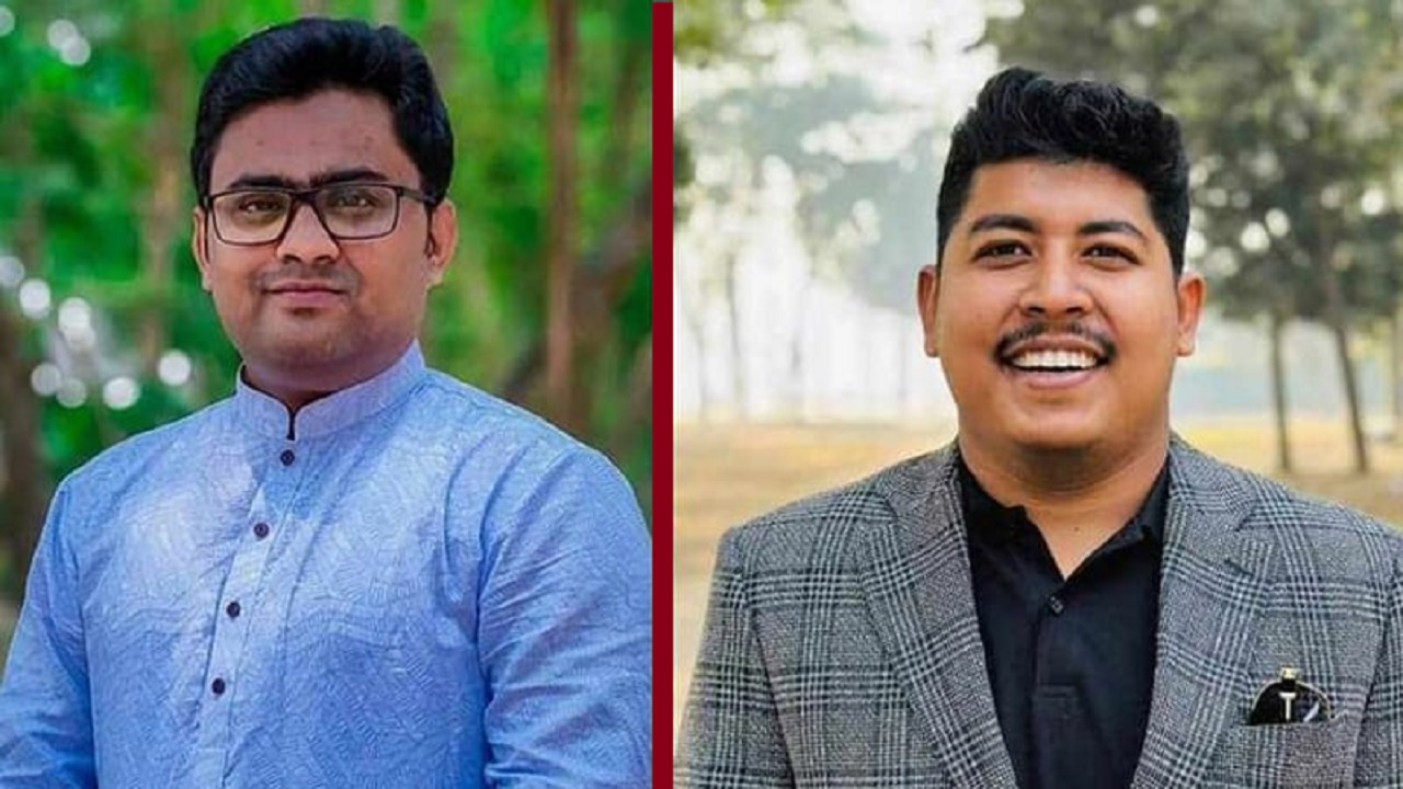 গাজী মো. সাদ্দাম হোসেন ও মেহেদী হাসান। ছবি : সংগৃহীত