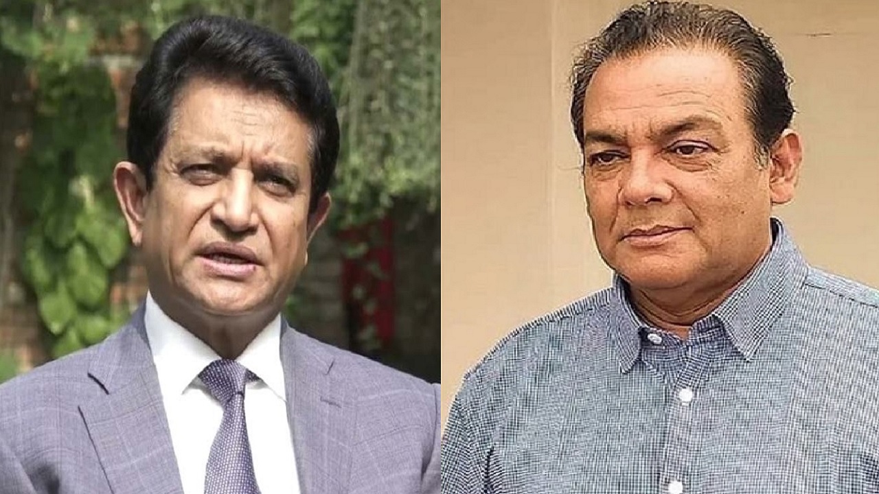 হা-মীম গ্রুপের ব্যবস্থাপনা পরিচালক এ কে আজাদ (বাঁয়ে) ও প্রার্থিতা হারানো আওয়ামী লীগ মনোনীত প্রার্থী শামীম হক (ডানে)। ছবি : সংগৃহীত