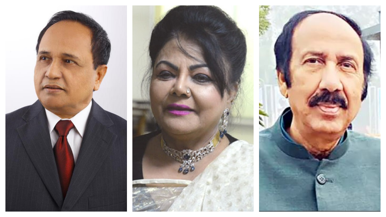 বাঁ থেকে কাজী ফিরোজ রশীদ, সালমা ইসলাম ও সৈয়দ আবু হোসেন বাবলা। ছবি: সংগৃহীত