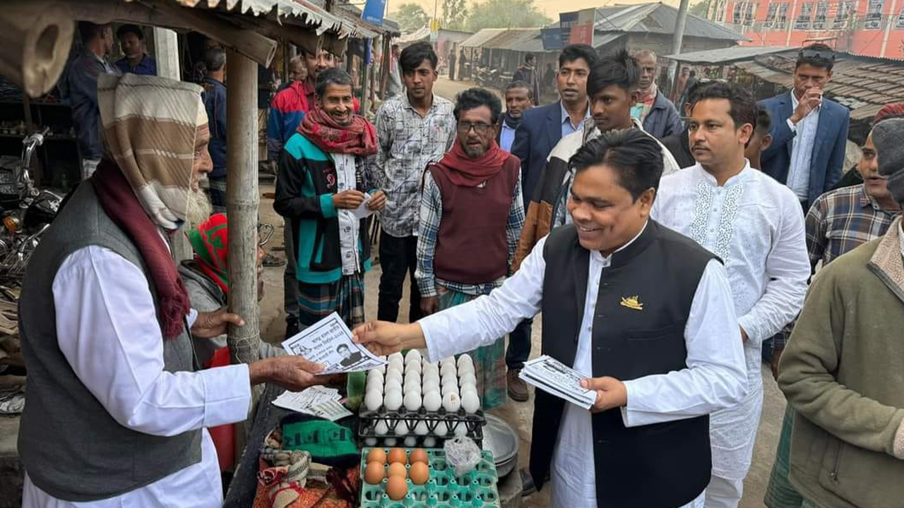 রাজশাহীতে প্রার্থীদের প্রচারণা শুরু। ছবি : কালবেলা