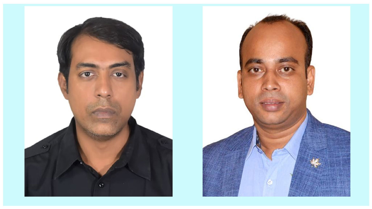 সভাপতি রাশেদ রাব্বি ও সাধারণ সম্পাদক মাইনুল হাসান সোহেল। সৌজন্য ছবি