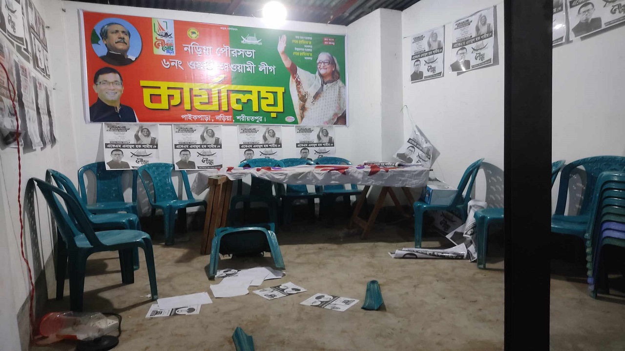 নৌকা প্রার্থীর সমর্থকদের ওপর হামলা ও নির্বাচনী অফিস ভাঙচুরের অভিযোগ উঠেছে। ছবি : কালবেলা