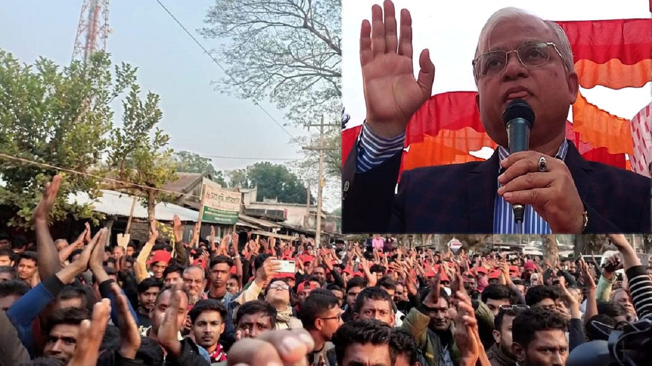 ঝিনাইদহের কুমড়োবাড়িয়া, গান্না ও পাগলাকানাই ইউনিয়নে গণসংযোগ করেন স্বতন্ত্র প্রার্থী মো. নাসের শাহরিয়ার জাহেদী মহুল। ছবি : কালবেলা