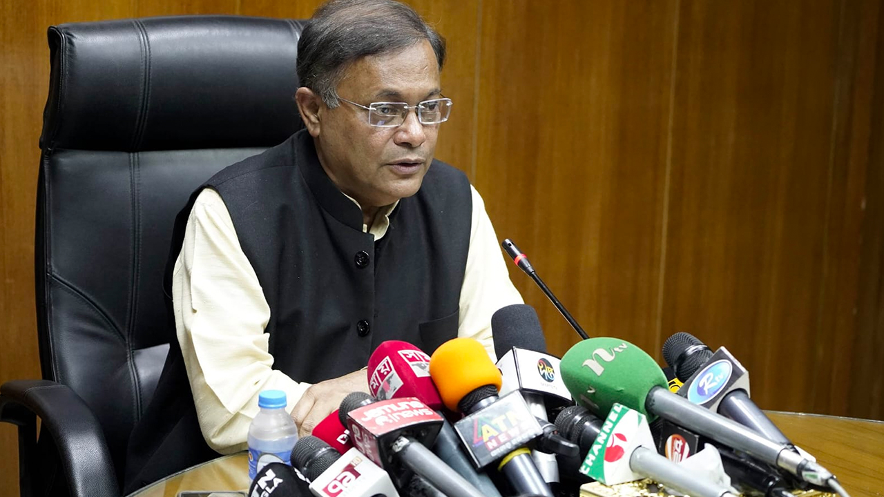 তথ্য ও সম্প্রচারমন্ত্রী ড. হাছান মাহমুদ। পুরোনো ছবি