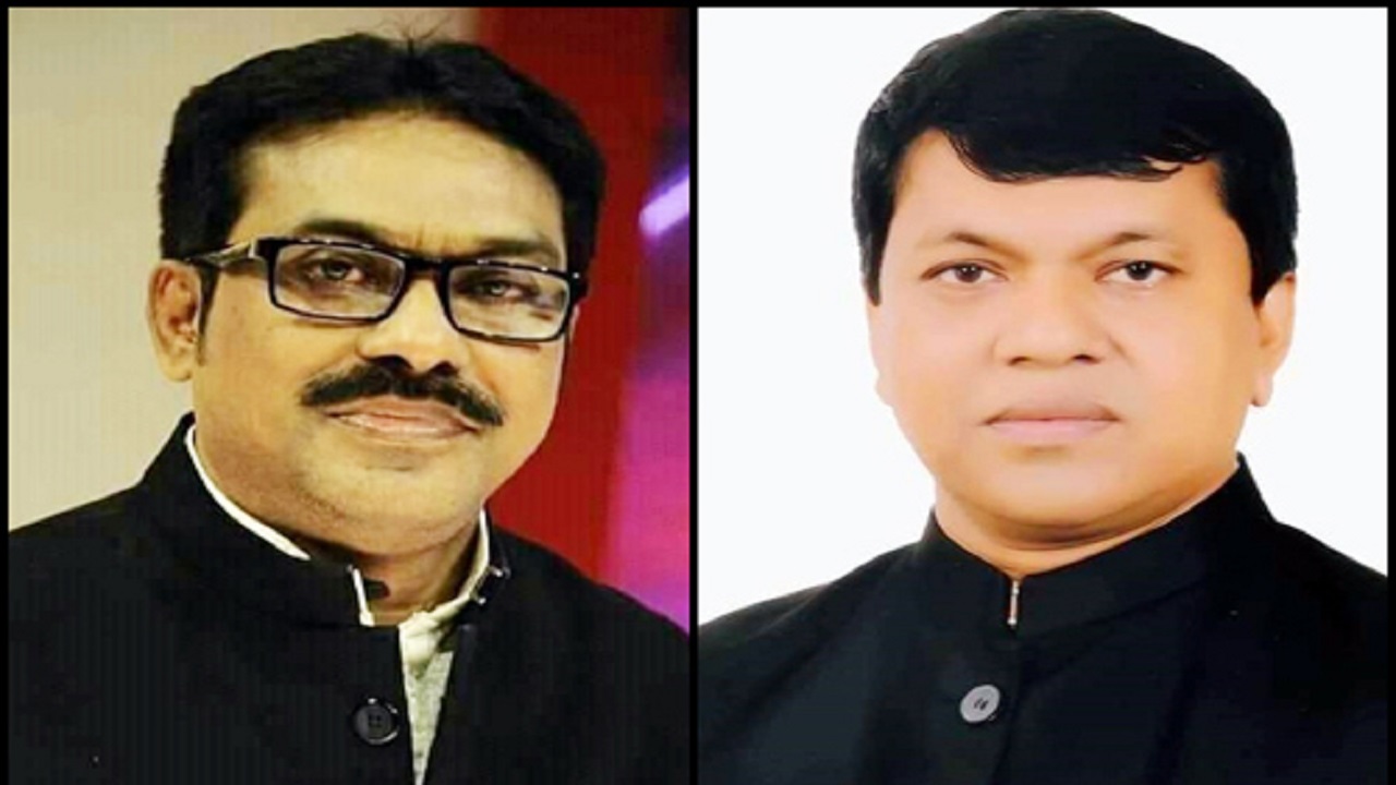 আওয়ামী লীগ মনোনীত প্রার্থী ও সংসদ সদস্য ডিউক চৌধুরী ও স্বতন্ত্র প্রার্থী কৃষকলীগ নেতা বিশ্বনাথ সরকার বিটু। ছবি : সংগৃহীত