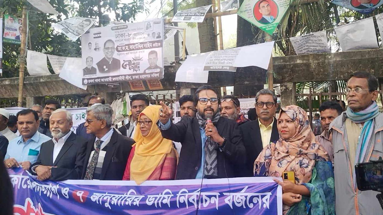 রাজধানীর বিজয়নগর, পল্টন, দৈনিক বাংলা ও জাতীয় প্রেস ক্লাব এলাকায় গণসংযোগ। ছবি : কালবেলা