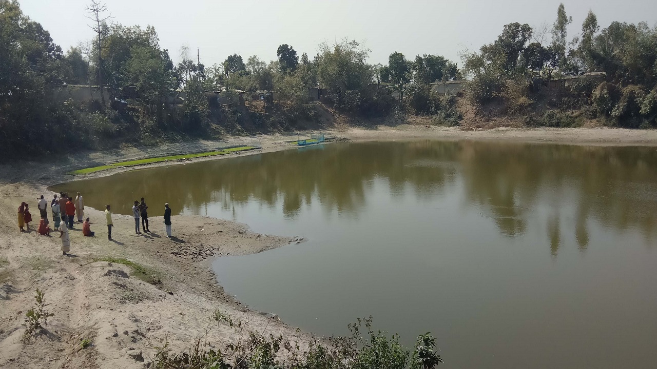 ভাতুরিয়া ইউনিয়নে গড়ভবানীপুরে অবস্থিত রাজা গণেশের ত্বন্নীদিঘী পুকুর। ছবি : কালবেলা