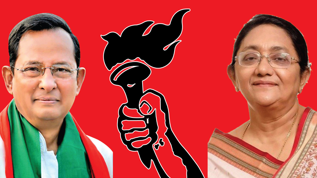 জাতীয় সমাজতান্ত্রিক দল (জাসদ) সভাপতি হাসানুল হক ইনু ও সাধারণ সম্পাদক শিরীন আখতার। ছবি : সংগৃহীত