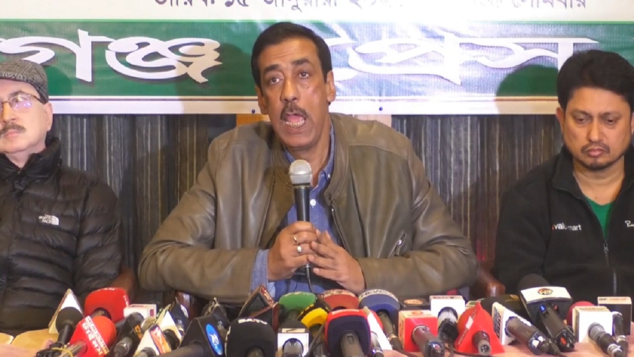 মতবিনিময় সভায় বক্তব্য দেন শামীম ওসমান। ছবি : কালবেলা
